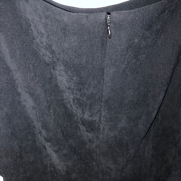 Nordstrom Clues 80s Scalloped Hem Cocktail Black dress size 6 - Picture 3 of 9